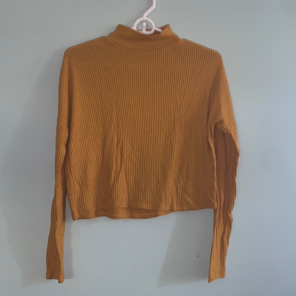 Garage Yellow Turtle Neck Top